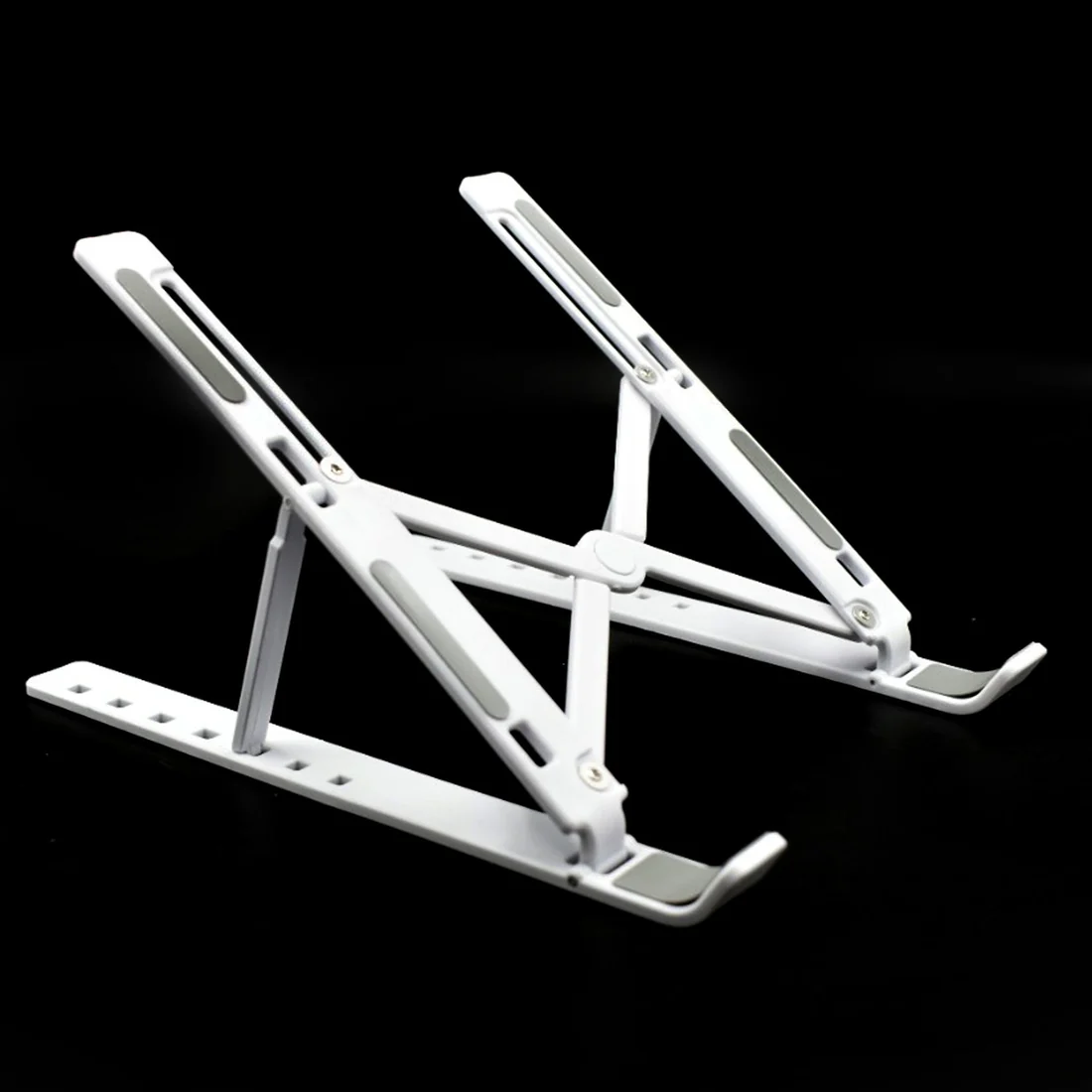 Adjustable Ergonomic Foldable Portable, Holder Riser Tablet Stand Plastic (Use In 14 inch Laptop)