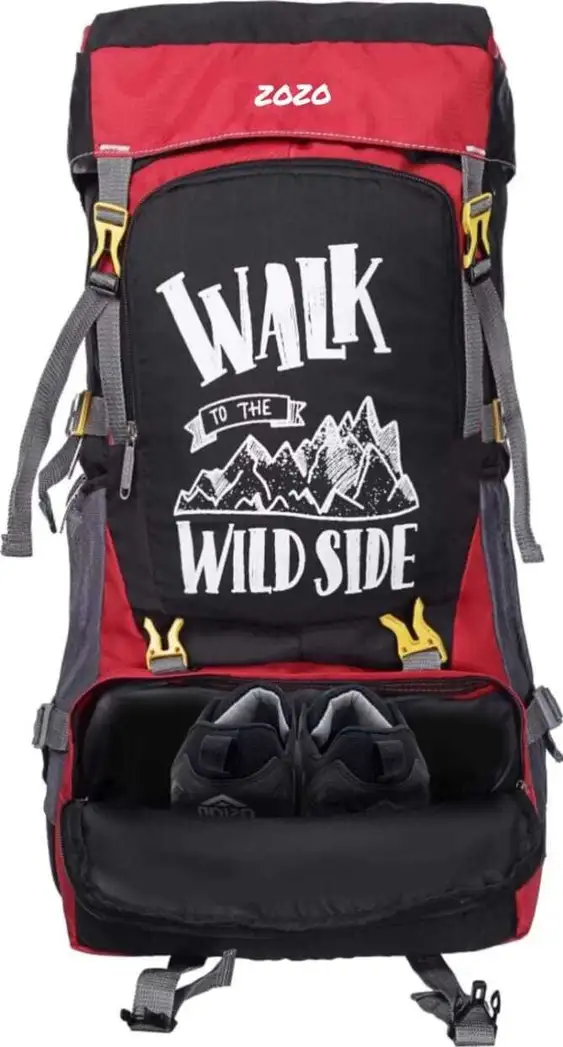 Water Proof Mountain RucksackHiking/Trekking/Camping Bag/Backpack Rucksack  - 65 L (Red, Black)