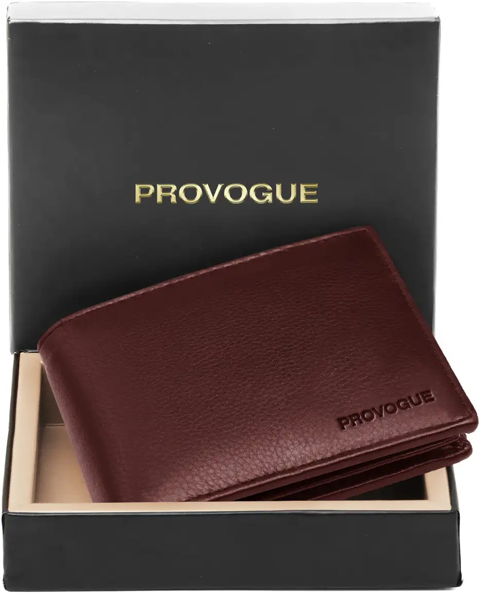 PROVOGUE MenMaroon Genuine Leather Wallet