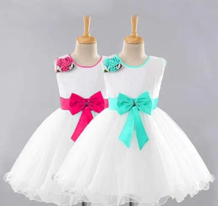 Girls Pink Net Frocks & Dresses Pack Of 2