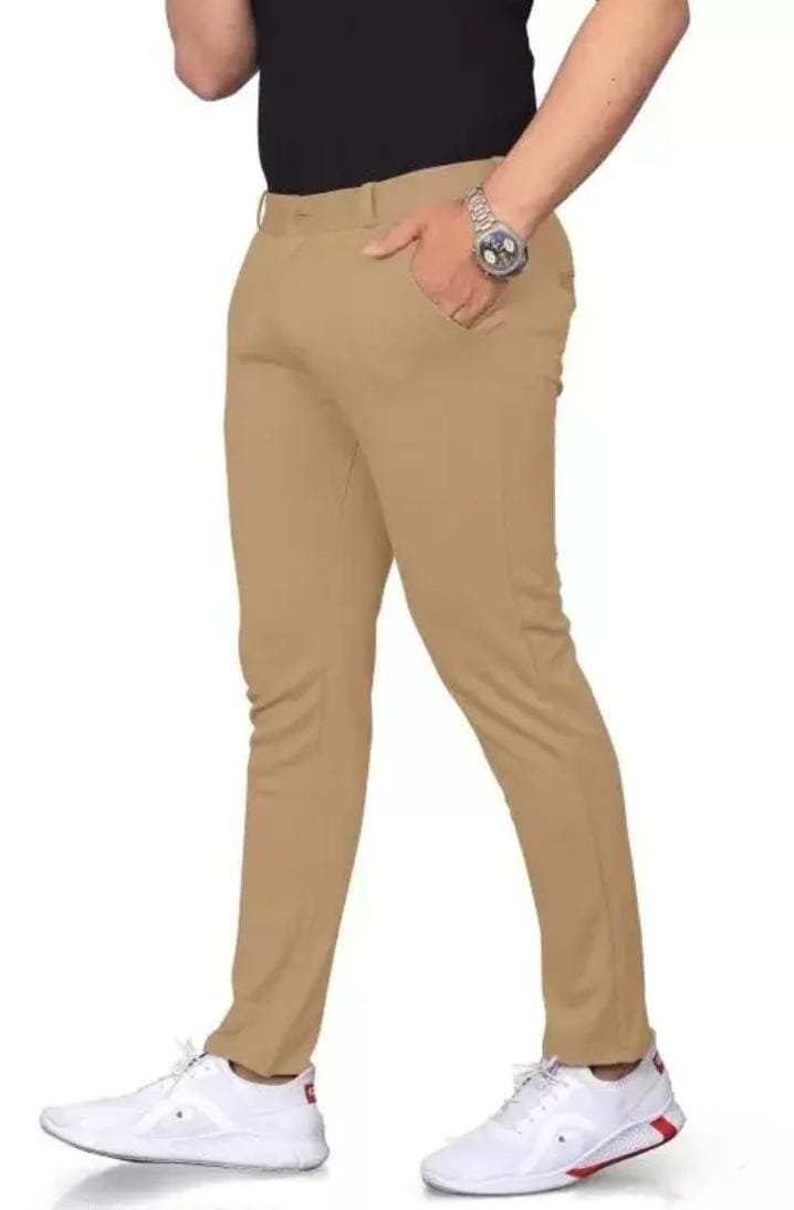 Erke Lycra Blend Designer Formal Trousers For Man | formal Track pants | Track pant trousers for men office Symbol Men Dress Pants Men's Smart