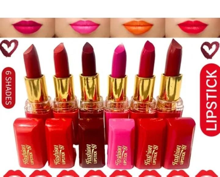 "Multicolour Matte Lipstick Set – Pack of 6 Vibrant Shades"