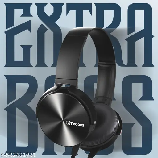 Extra bass Wired Over the Ear Headphone with Mic Wired (On the Ear)