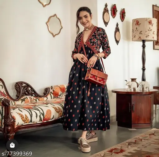Women Printed Party Wear Cotton Kurti