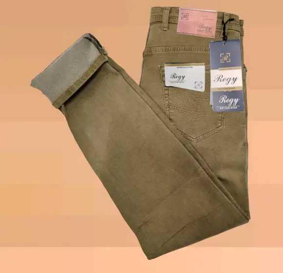 Slim Men Beige Jeans
