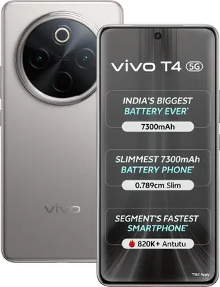 vivo T4 5G (Phantom Grey, 256 GB)  (8 GB RAM)