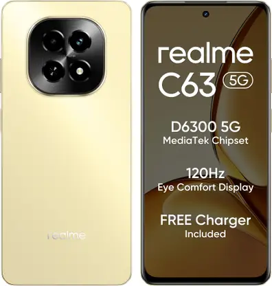realme C63 5G Charger in the Box (Starry Gold, 128 GB)  (8 GB RAM)