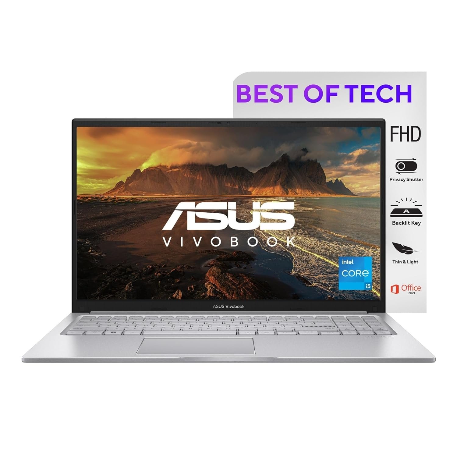 ASUS VivoBook 15 (2022), Intel Core i3-1215U, 12th Gen, 8GB RAM