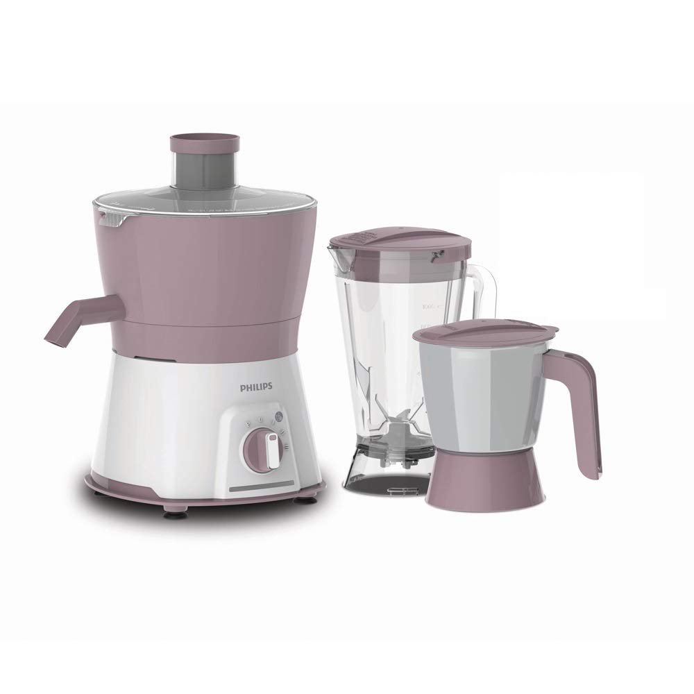 Philips HL7578/00 600W Turbo Juicer Mixer Grinder with 3 Jars - Nuti Juicer Jar, Blender and Multi Purpose jar