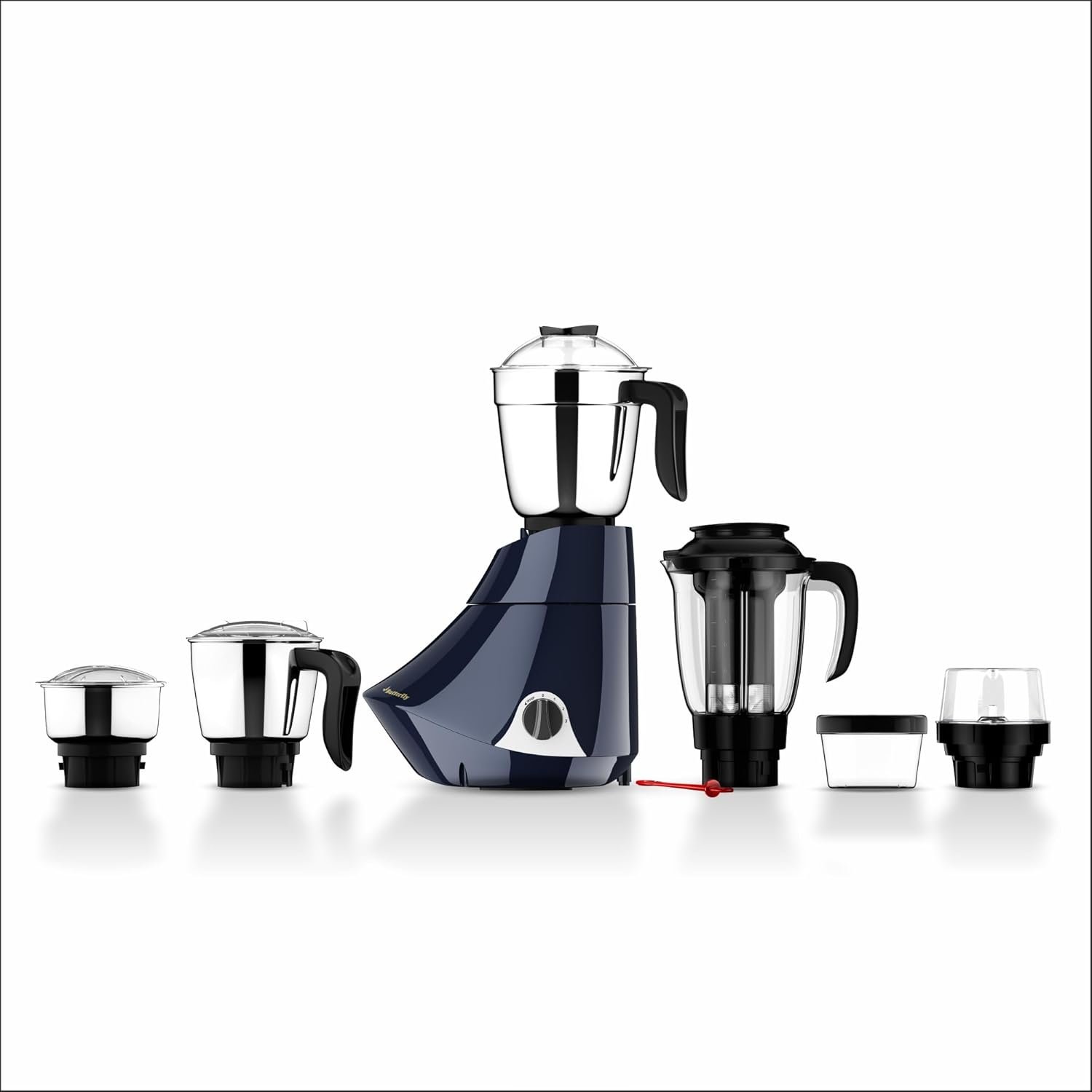 Butterfly Smart Plus 750W Mixer Grinder with 5 Jars | Multipurpose Jars - 3 Stainless Steel & 1 PC Juicer Jar | Grind & Store Jar | Heavy Duty Motor | 2 Years Manufacturer Warranty | Ink Blue