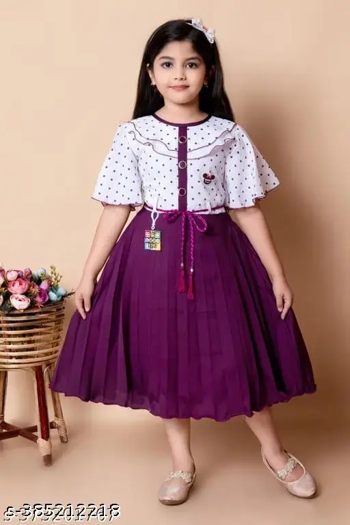 new partywear printed girl Frock & Dresses