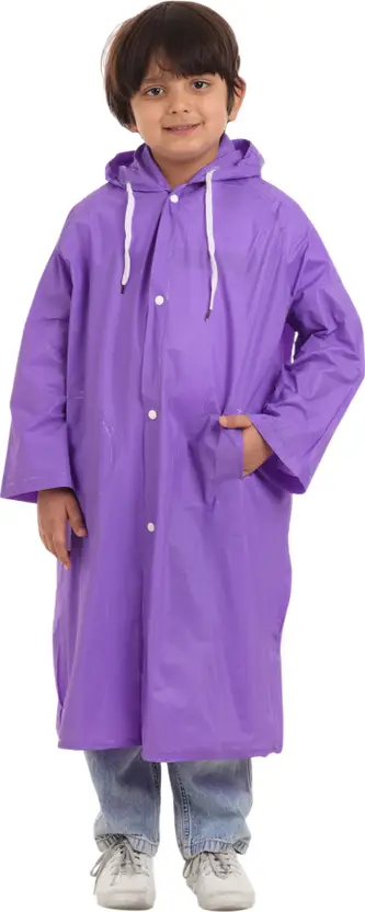 Solid Boys & Girls Raincoat