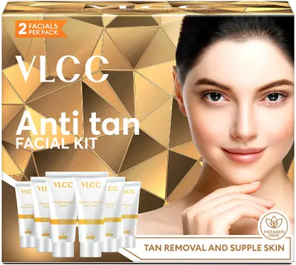 VLCC Anti Tan Facial Kit For Tan Removal, Hydration & Skin Lightening 