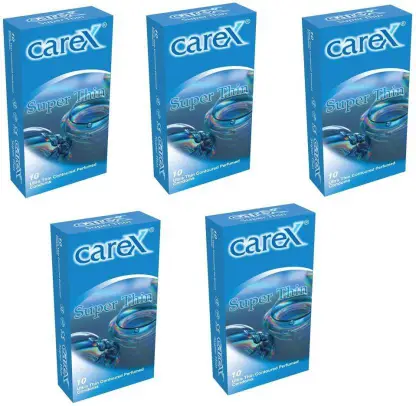 CAREX Super Thin Malaysia No.1 Brand Ultra Thin Contoured Perfumed 10X5=50  Condom 