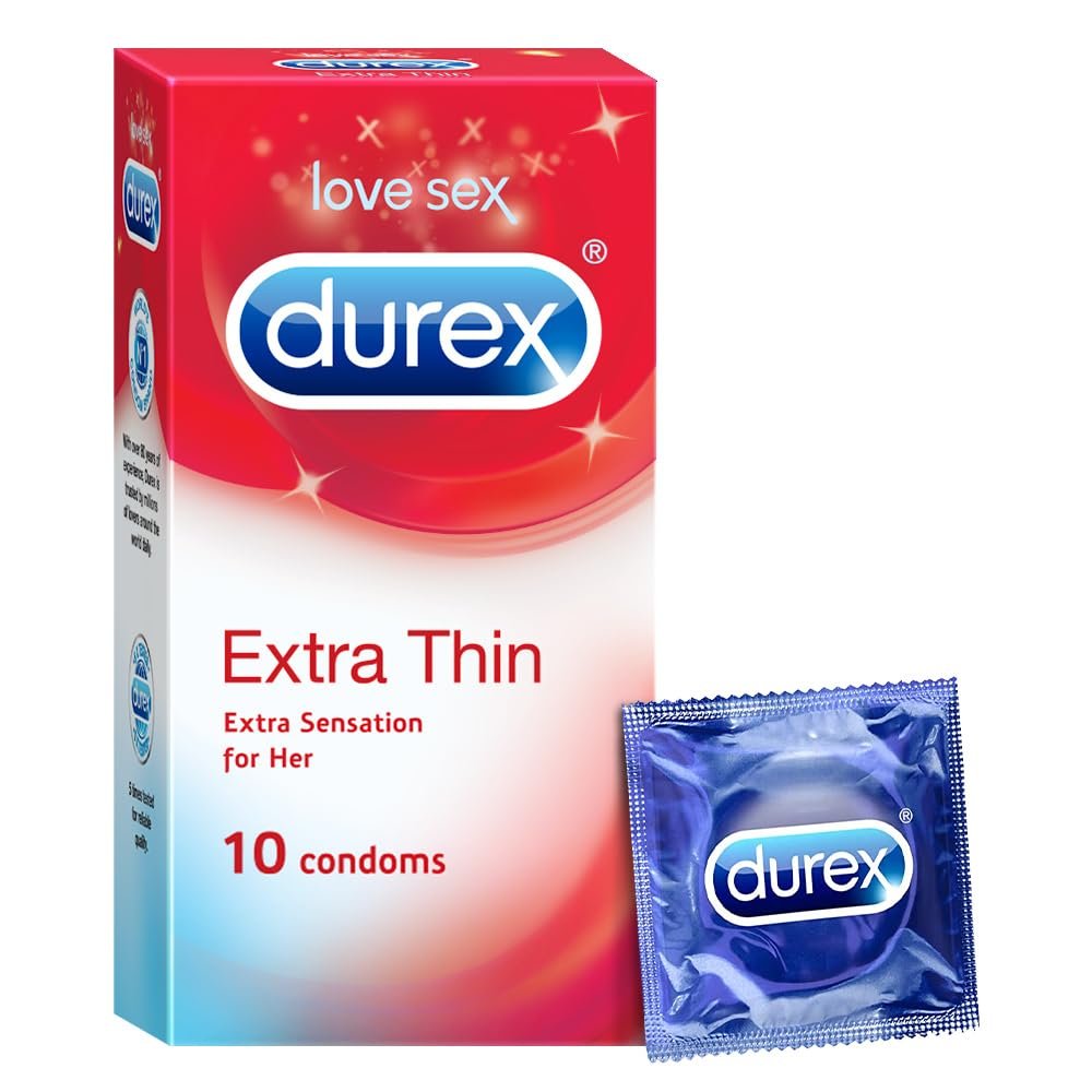 Durex Condoms, Extra Thin - 10 Count
