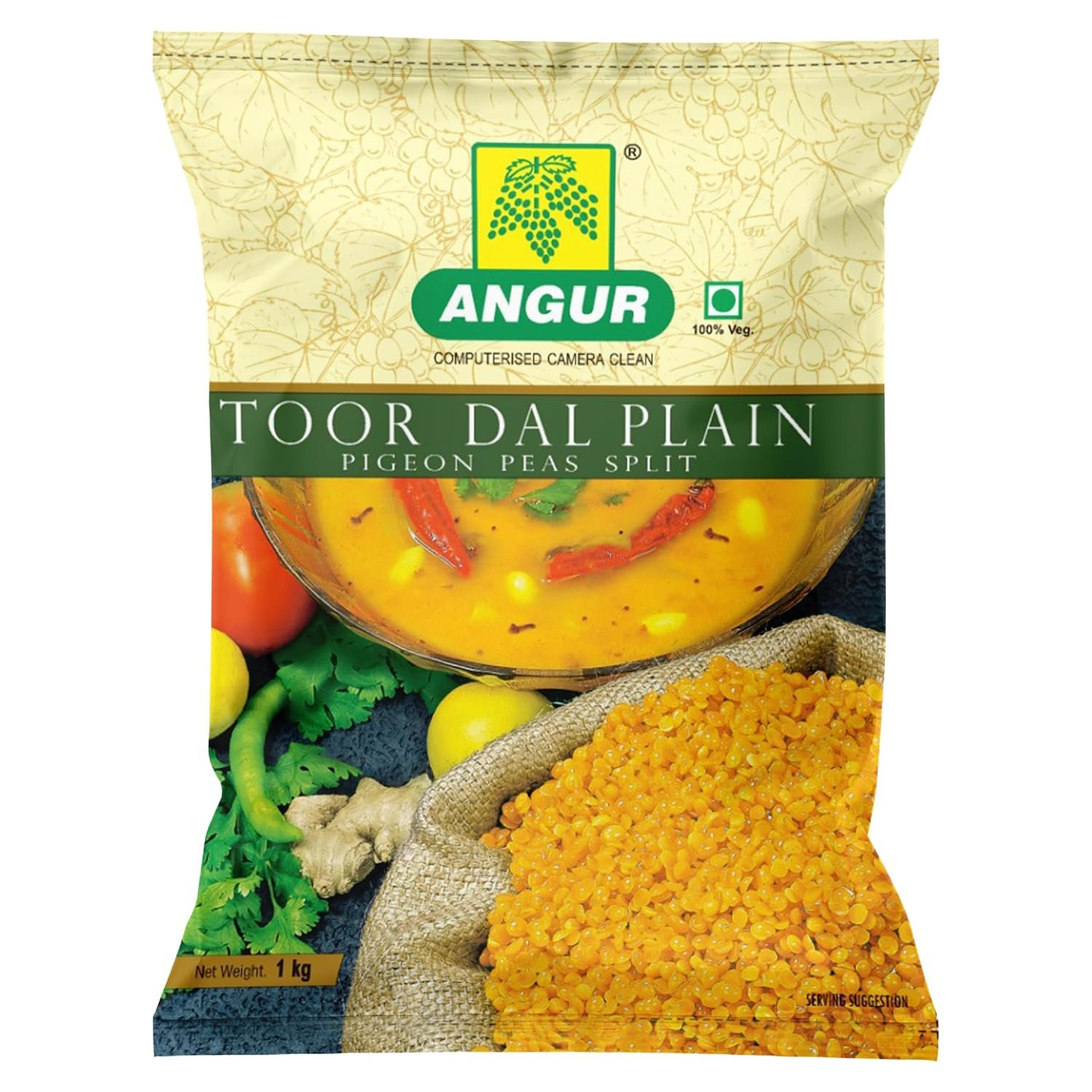 Angur Plain Toor Dal 1Kg
