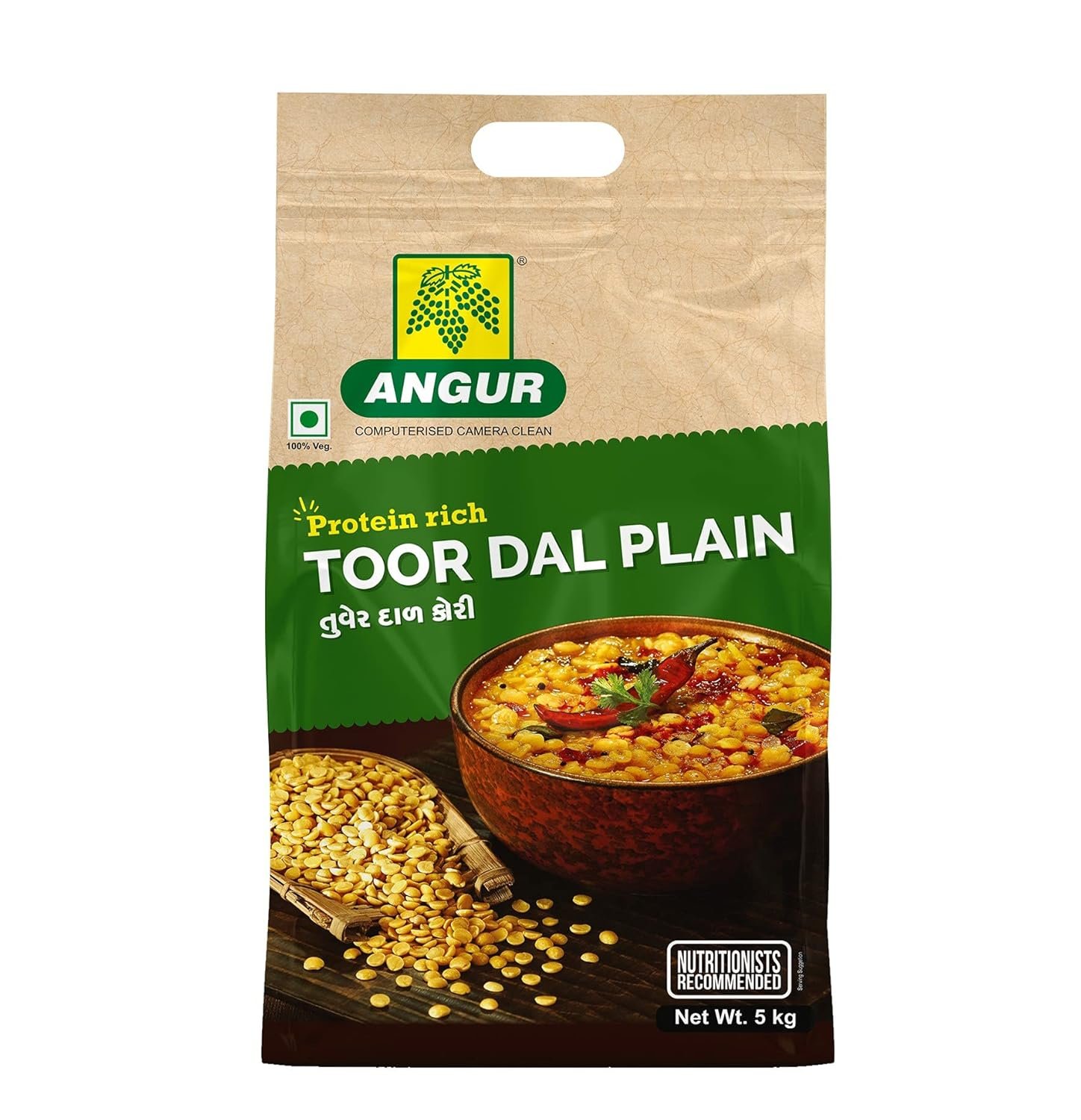 Angur Toor Dal Plain - 5 Kg