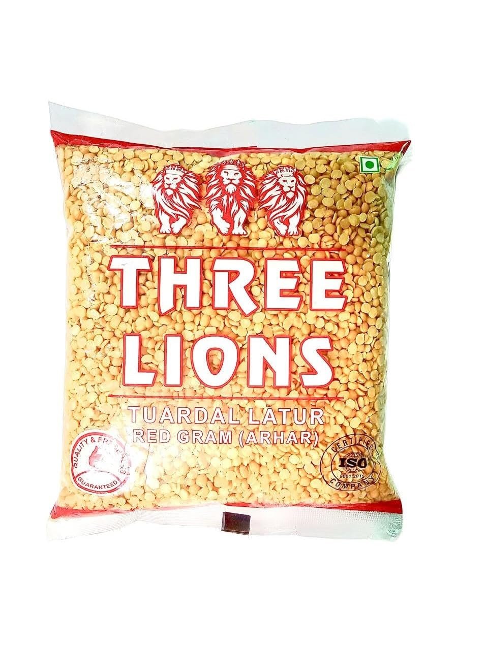 Three Lions Latur Tuar Dal | Unpolished Split Pigeon Pea | Clean & Sortex Processed Pulses | High-Protein, Fiber-Rich Dal for Daily Meals | Desi Arhar Dal-1 kg