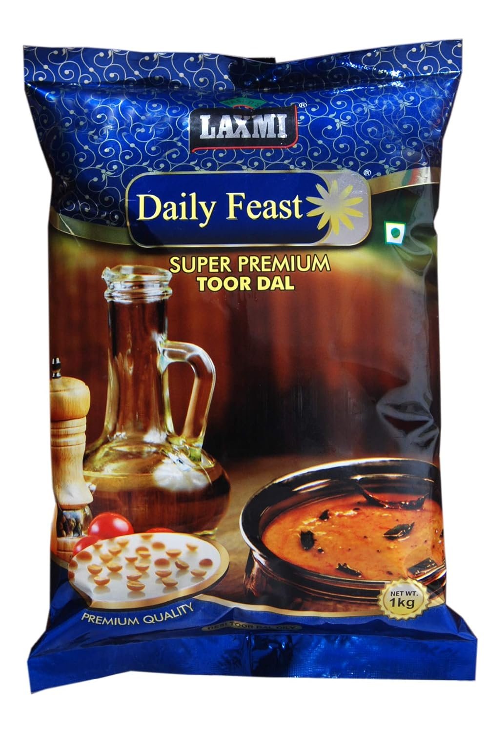 Laxmi Daily Feast Toor Dal Oily 1 Kg | Arhar Dal | Tur Dal Coated with Oil | Pigeon Pea