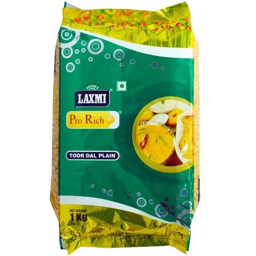 Laxmi Pro Rich Plain Toor Dal 1 kg | Arhar Dal | Tur Dal | Natural Plain Toor Dal | Pigeon Pea