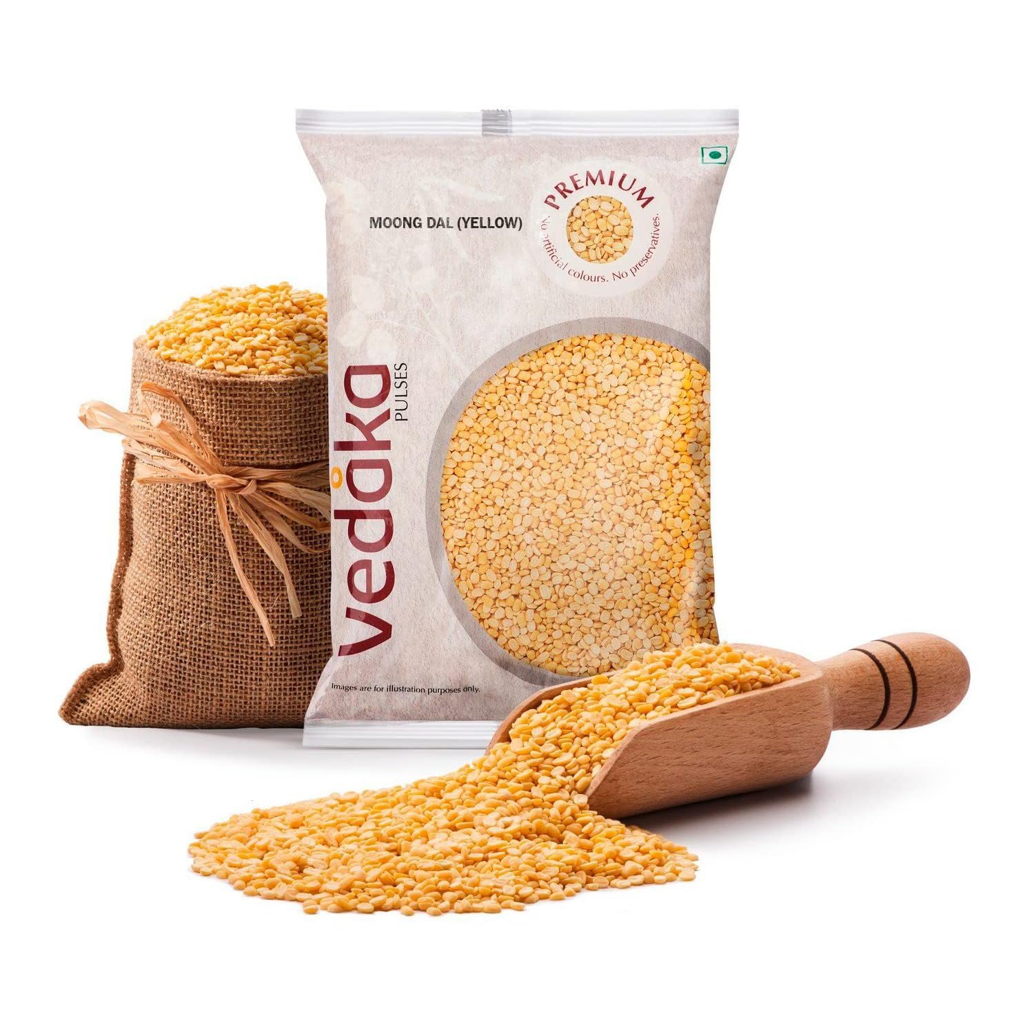  Vedaka Unpolished Yellow Moong Dal | 1 Kg | Premium Moong Dal