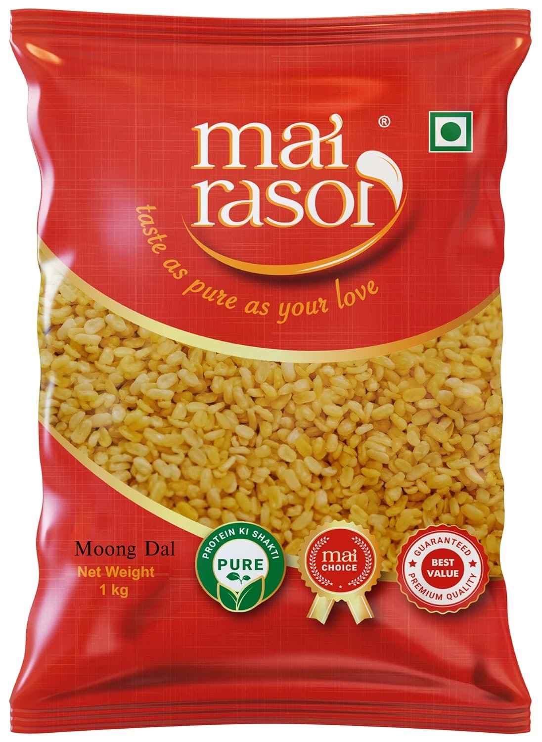 MAI RASOI Moong Dal Unpolished 1Kg Pouch
